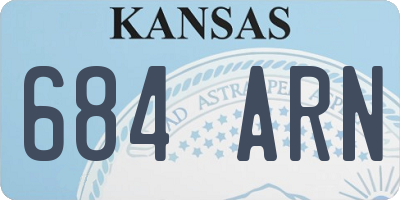 KS license plate 684ARN