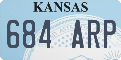KS license plate 684ARP