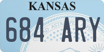 KS license plate 684ARY