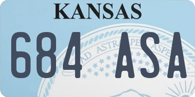 KS license plate 684ASA