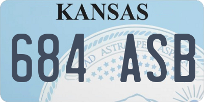 KS license plate 684ASB