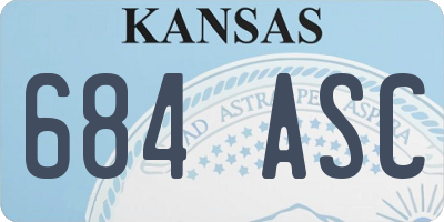 KS license plate 684ASC