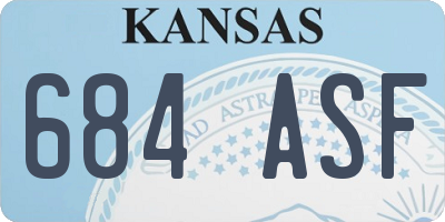 KS license plate 684ASF