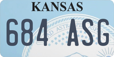 KS license plate 684ASG