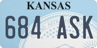 KS license plate 684ASK