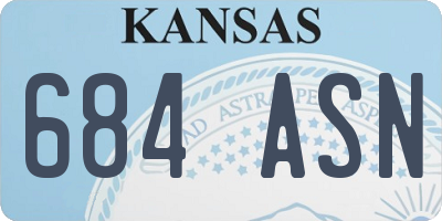 KS license plate 684ASN