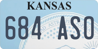 KS license plate 684ASO