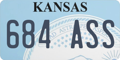 KS license plate 684ASS