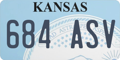 KS license plate 684ASV