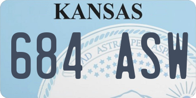 KS license plate 684ASW