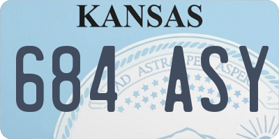 KS license plate 684ASY