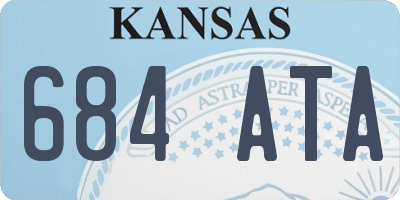 KS license plate 684ATA