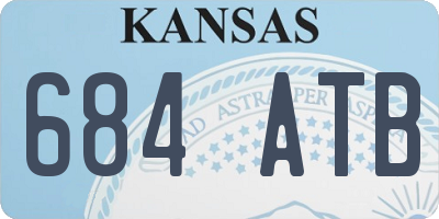 KS license plate 684ATB