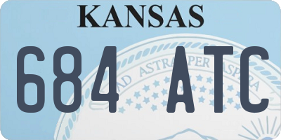 KS license plate 684ATC