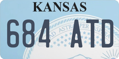 KS license plate 684ATD