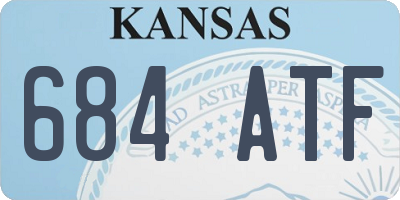 KS license plate 684ATF
