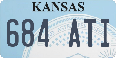 KS license plate 684ATI
