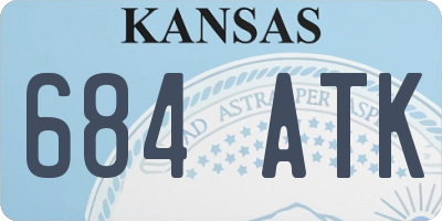 KS license plate 684ATK