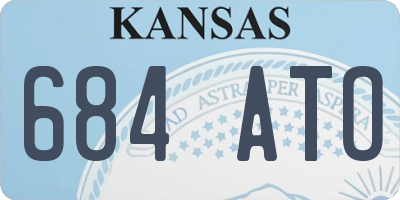 KS license plate 684ATO