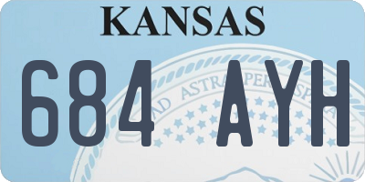 KS license plate 684AYH