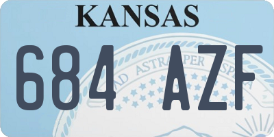 KS license plate 684AZF