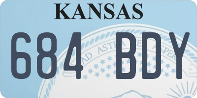 KS license plate 684BDY
