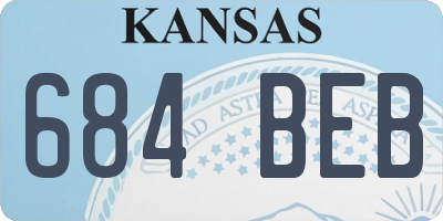 KS license plate 684BEB