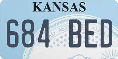 KS license plate 684BED