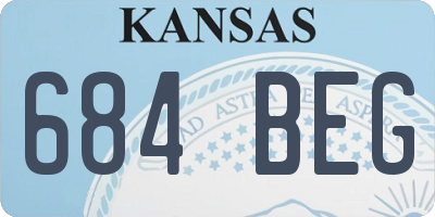 KS license plate 684BEG