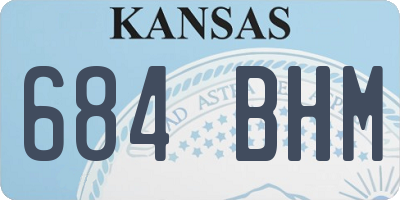KS license plate 684BHM