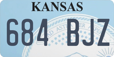 KS license plate 684BJZ