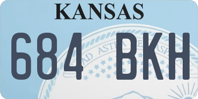 KS license plate 684BKH