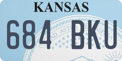 KS license plate 684BKU