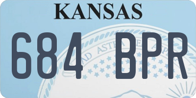 KS license plate 684BPR
