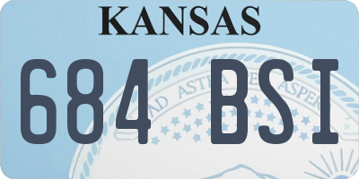 KS license plate 684BSI