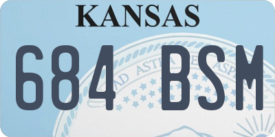KS license plate 684BSM