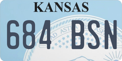 KS license plate 684BSN