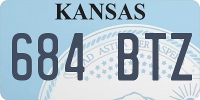 KS license plate 684BTZ