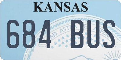 KS license plate 684BUS