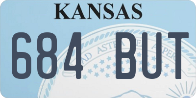 KS license plate 684BUT
