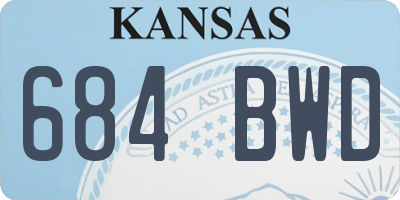KS license plate 684BWD