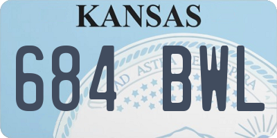 KS license plate 684BWL