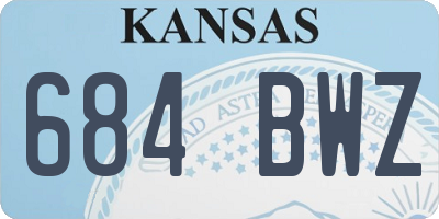 KS license plate 684BWZ