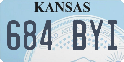 KS license plate 684BYI