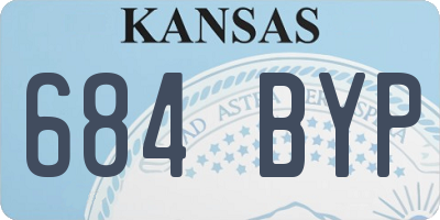 KS license plate 684BYP