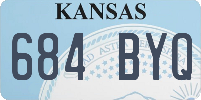 KS license plate 684BYQ