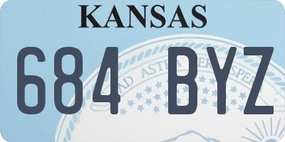 KS license plate 684BYZ