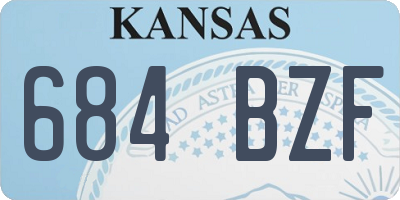 KS license plate 684BZF