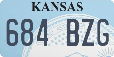 KS license plate 684BZG