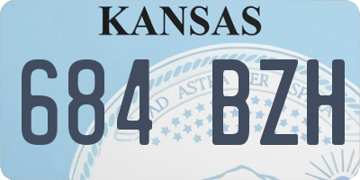 KS license plate 684BZH